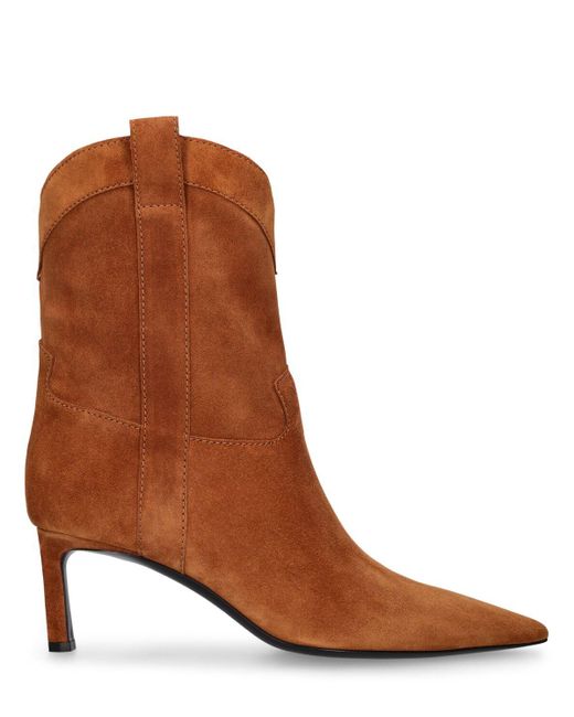 Sergio Rossi Brown 60Mm Leather Tall Boots