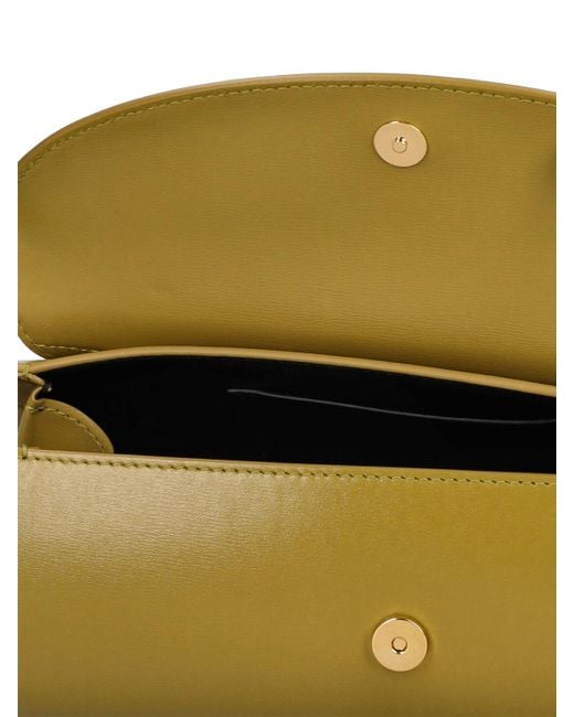 Jil Sander Yellow Small Cannolo Leather Shoulder Bag