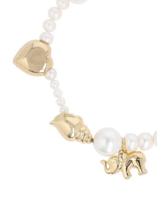 Timeless Pearly Natural Multi Charm Pearl Collar Necklace