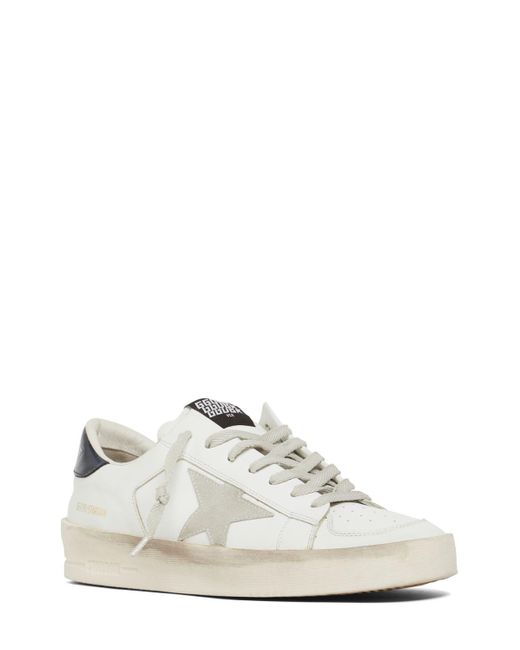 Golden Goose Deluxe Brand White Stardan Leather & Suede Sneakers for men