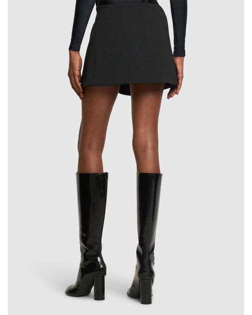 Coperni Black Tailored Cady Mini Skirt
