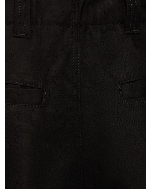 Maison Margiela Black Pleated Heavy Cotton Pants for men