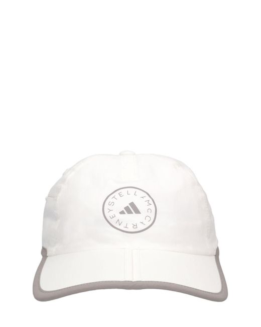 Adidas By Stella McCartney White Asmc Baseball Cap W/ Logo