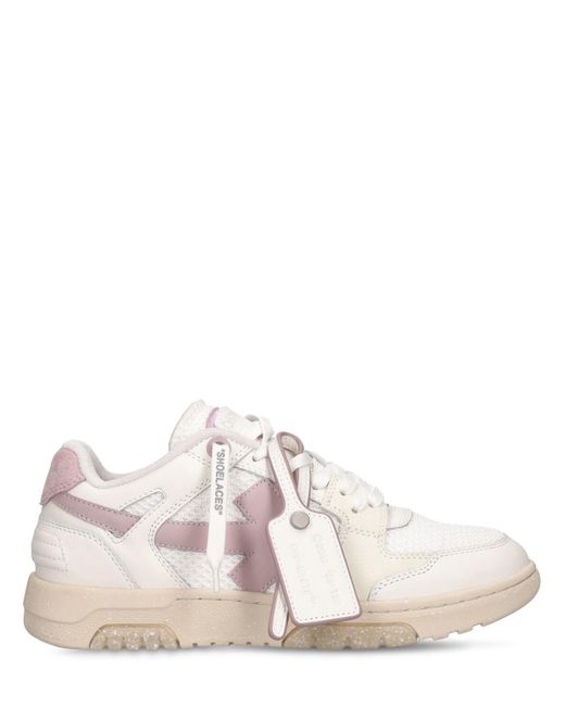 Off-White c/o Virgil Abloh Pink 20mm Slim Out Of Office Leather Sneakers