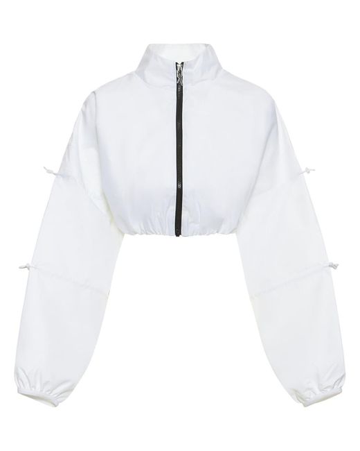 reebok cardi woven satin jacket