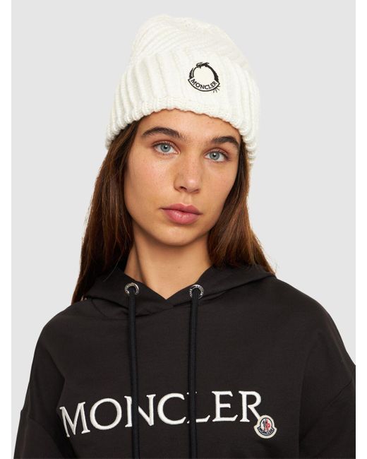 Moncler Natural Cny Wool Blend Beanie