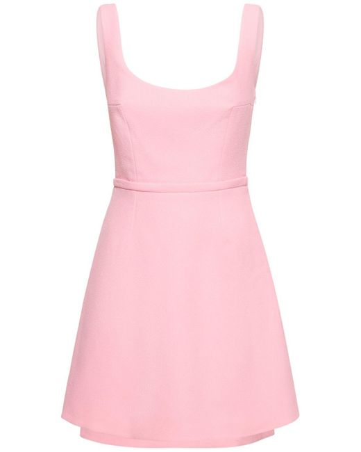 Emilia Wickstead Marissa Double Crepe Mini Dress in Pink Lyst Canada