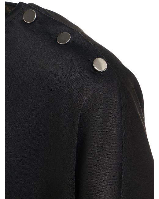 Camicia valery in raso di seta di Loro Piana in Black