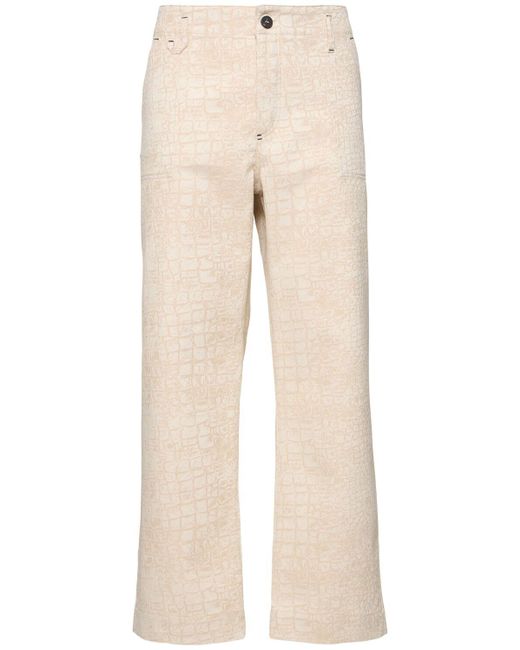 メンズ Jacquemus Le De-nîmes Fernando クロコ柄パンツ Natural