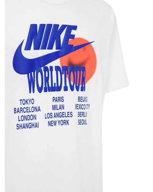 Nike World Tour Printed T-shirt in White (Blue) for Men | Lyst Australia