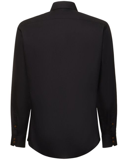 Vivienne Westwood Hemd Aus Baumwollpopeline Mit Logostickerei in Black für Herren