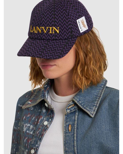 Lanvin Purple Canvas Baseball Hat
