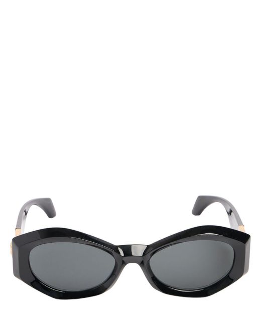Gafas de sol ovaladas de acetato Versace de color Black