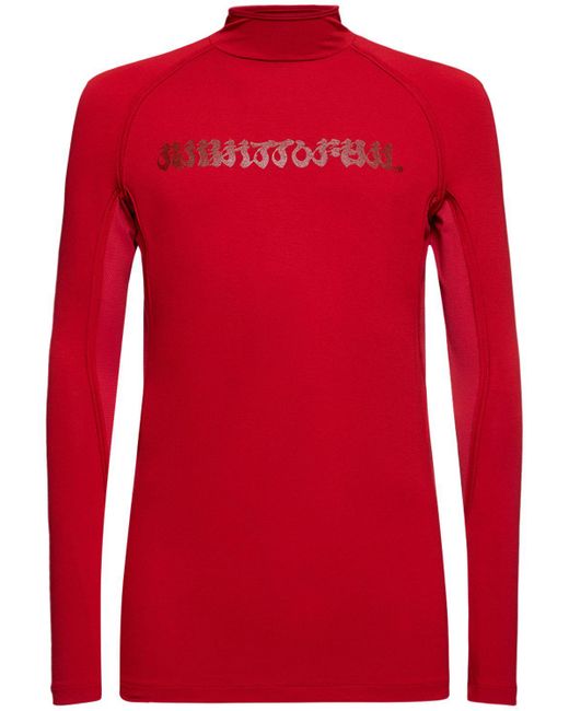 Kusikohc Red Stretch Tech Top W/Mask for men