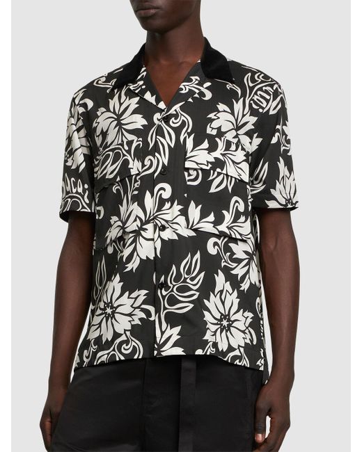 Chemise à imprimé floral Sacai pour homme en coloris Black