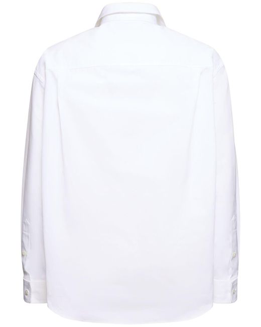 Gucci White Crispy Cotton Poplin Shirt for men