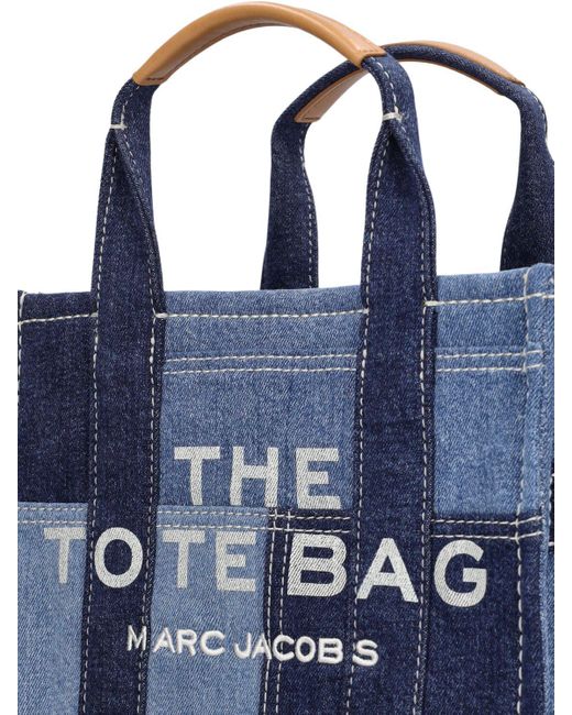Marc Jacobs Blue Tasche Aus Baumwollmischung "the Small Tote"