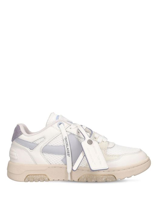 Off-White c/o Virgil Abloh White 20mm Slim Out Of Office Leather Sneakers
