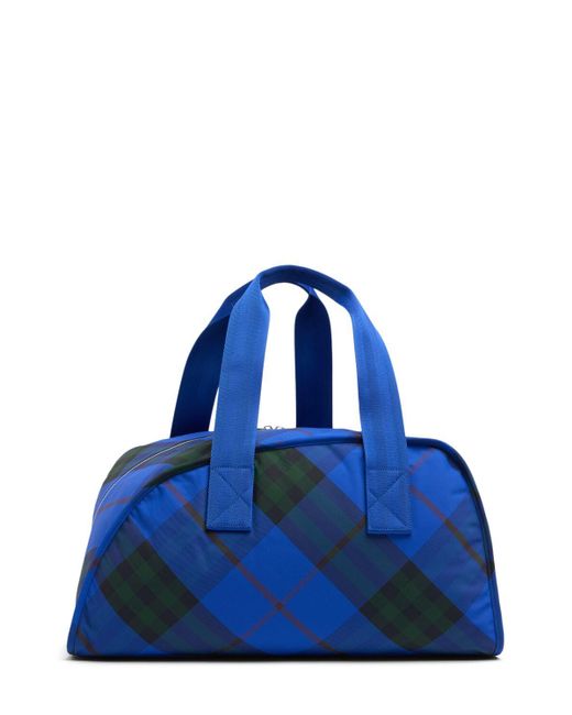 Burberry Herren Reisetasche Mit Shield Check-Muster in Blue für Herren