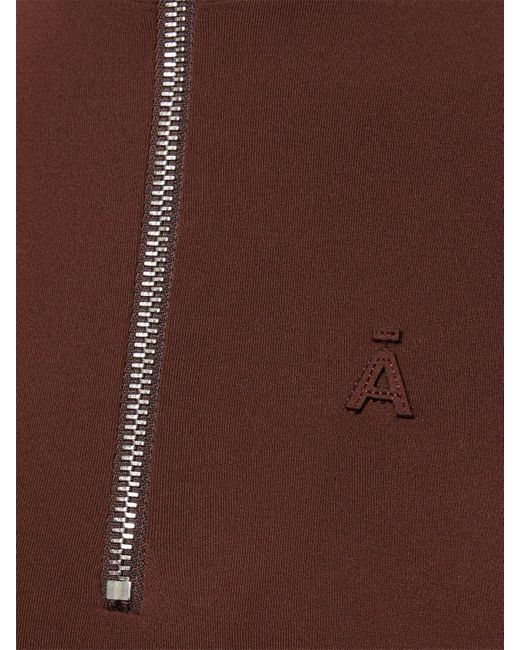 ANDREADAMO Brown Formendes Jersey-minikleid