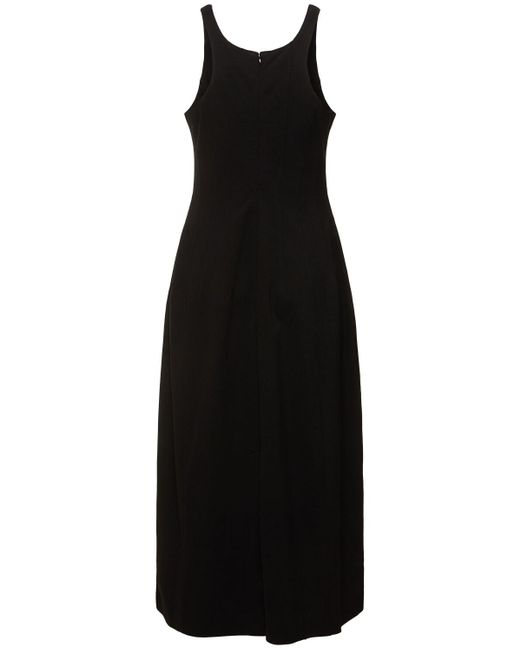 Auralee Black Cotton Long Dress