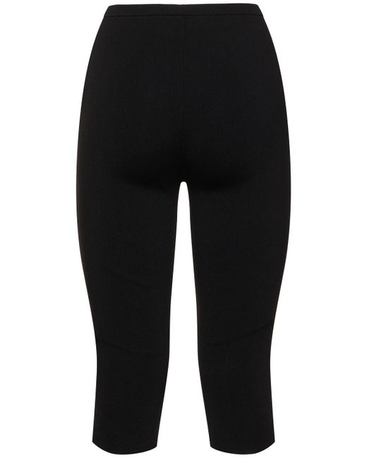 Totême  Compact Knit Capri Pants Black