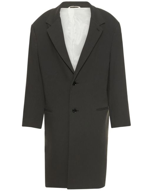 Lemaire Chesterfield Wool Blend Coat in Grey (Black) | Lyst