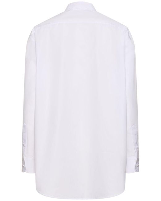 Camicia in popeline di cotone di Gucci in White