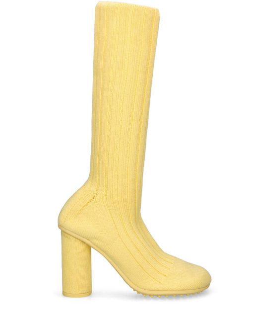Bottega Veneta Yellow 90Mm Atomic Wool Boots
