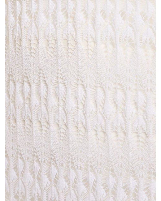 Isabel Marant White Midikleid Aus Baumwollmischgewebe "poros"