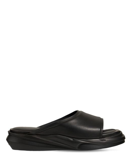 1017 ALYX 9SM Black Mono Leather Slide Sandals for men