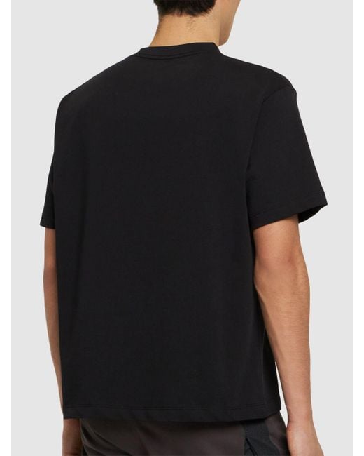 Camiseta de algodón con logo Roa de hombre de color Black