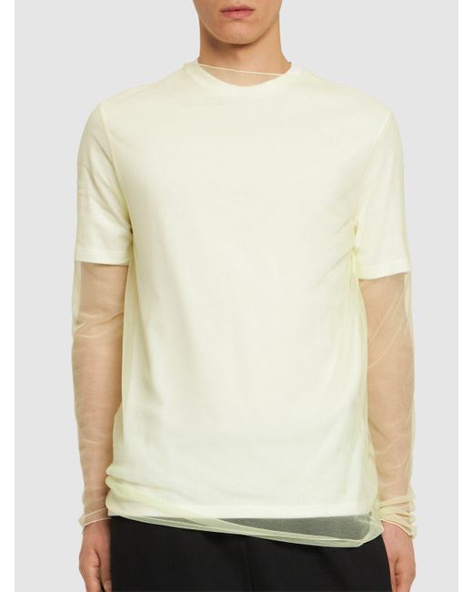 Camicia con stampa logo di Jil Sander in Natural da Uomo
