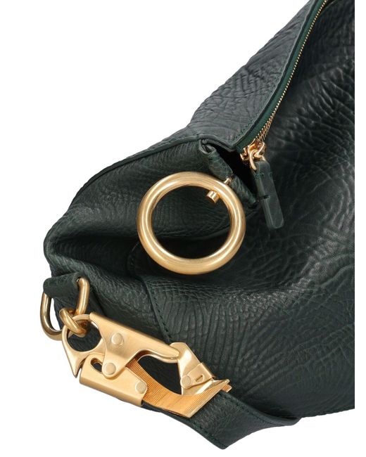 Burberry Black Small Knight Leather Shoulder Bag