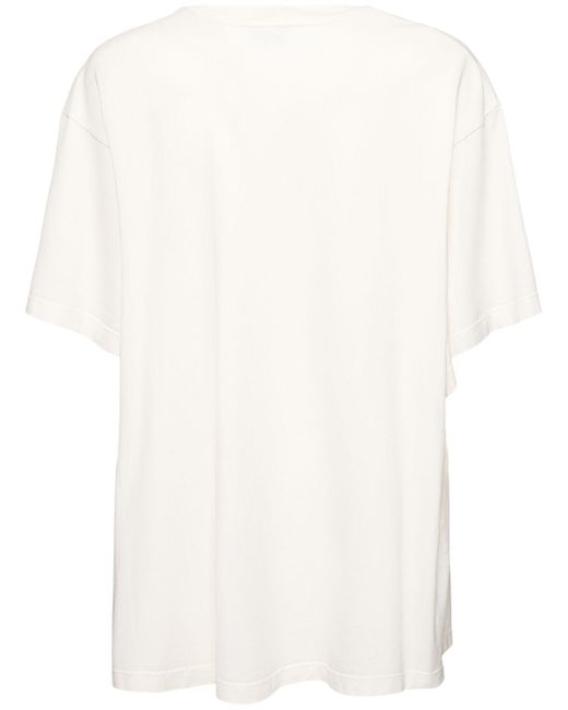 Hed Mayner White Oversized Cotton Jersey T-shirt for men