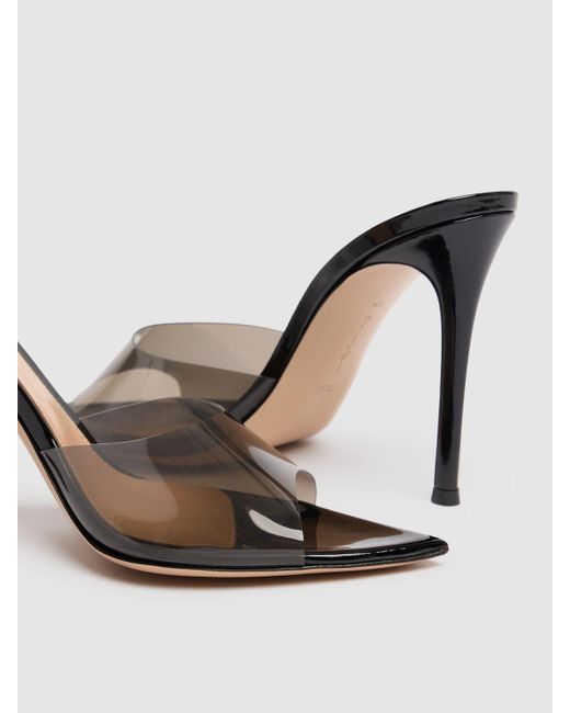Gianvito Rossi【関税送料込】Elle プレキシミュール 105mm Gianvito Rossi Elle 105mm transparent-strap Mules | Neutrals