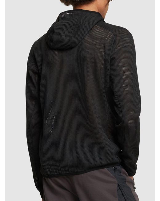 Sweat-shirt en mesh à capuche Roa pour homme en coloris Black