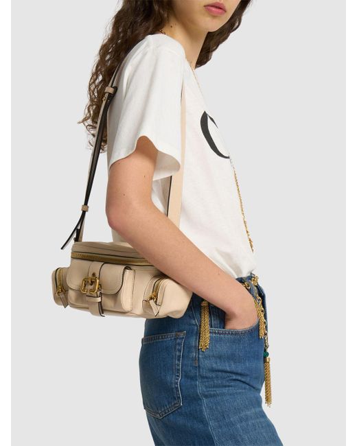 Chloé Natural Kleine Schultertasche Aus Leder "camera"