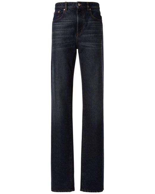 Jeans rectos de denim con cintura baja Sportmax de color Blue