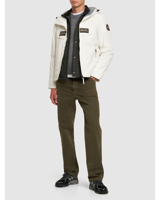 Nylon zip shop jacket