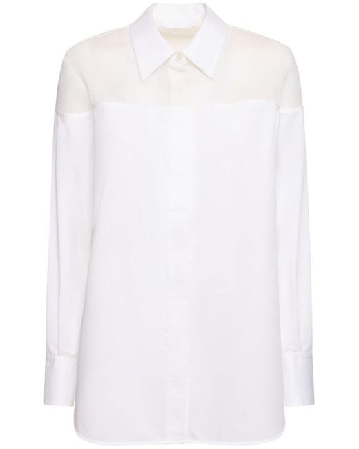 Camisa esmoquin de popelina de algodón Helmut Lang de color White