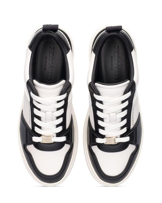 Ferragamo Multicolor Dennis Leather & Nylon Sneakers