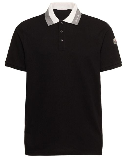 Moncler Herren Hemd Aus Baumwolle Mit Gesticktem Logo in Black für Herren
