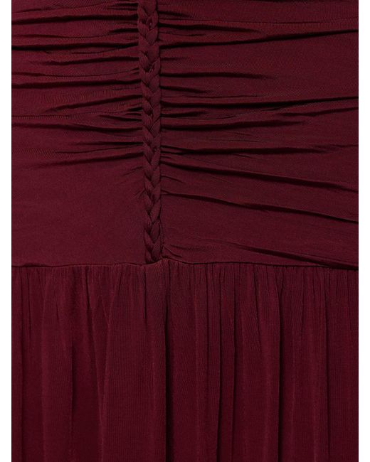 Ulla Johnson Purple Langes Kleid Aus Stretch-jersey "flora"