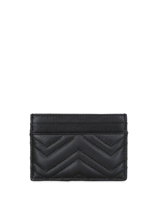 Porte-cartes en cuir GG Marmont Cuir Gucci en coloris Noir - 3 % de  réduction - Lyst