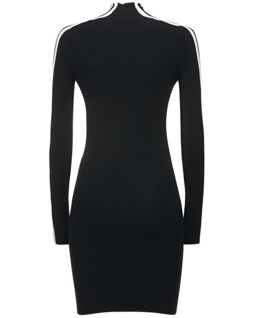 Balenciaga Black X Adidas High-neck Long-sleeved Minidress