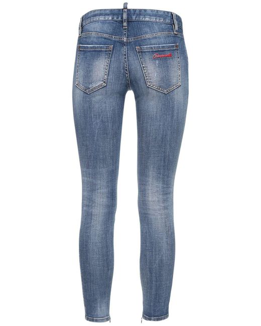 Jean Twiggy slim court Jean DSquared² en coloris Bleu Femme Vêtements Jeans Jeans skinny 