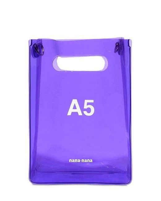 Bolso "Shopping Bag A5" De Pvc NANA-NANA de color Purple