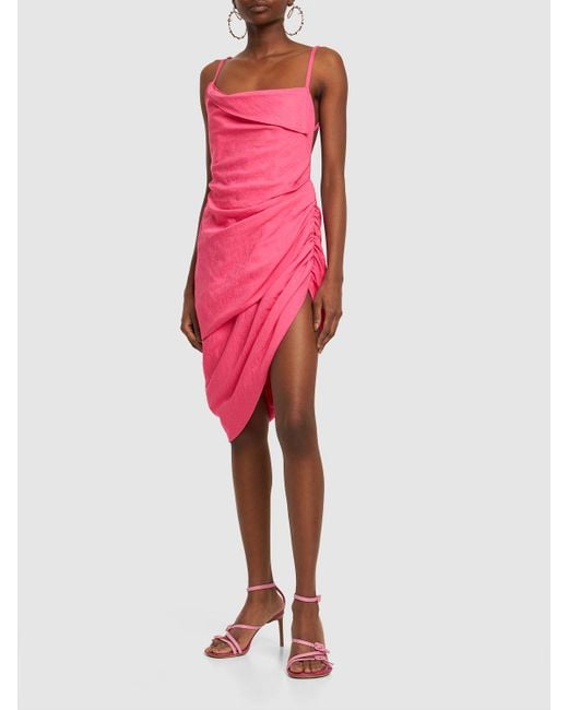 Jacquemus Pink Minikleid "la Robe Saudade"