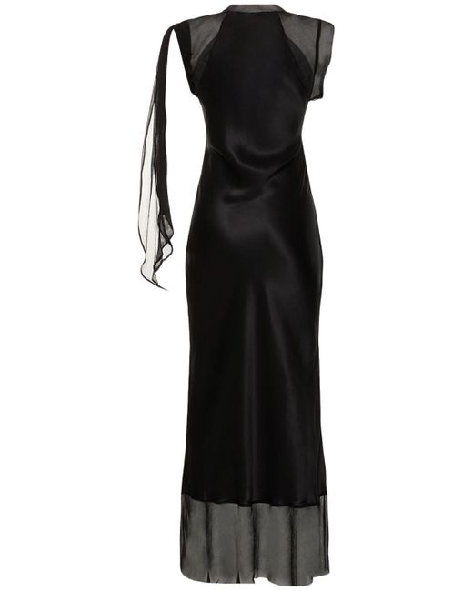 Vestido maxi de seda THE GARMENT de color Black